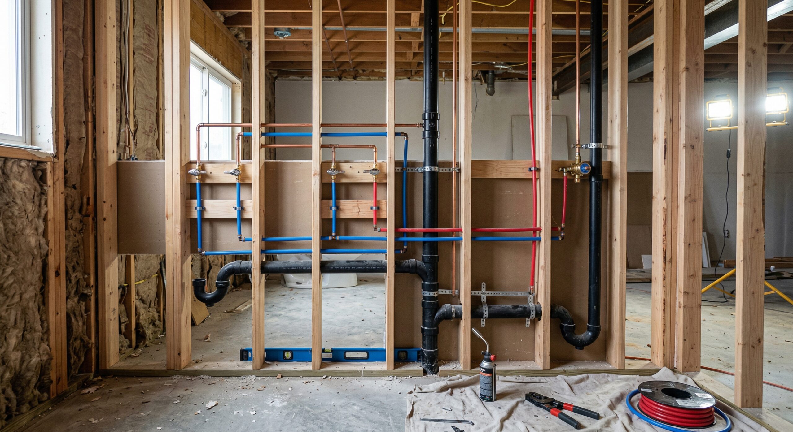 Plumbing rough-in renovation